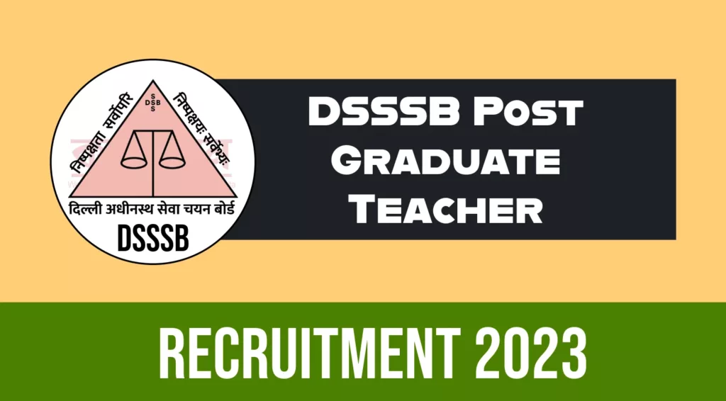 DSSSB PGT Teacher Recruitment 2024